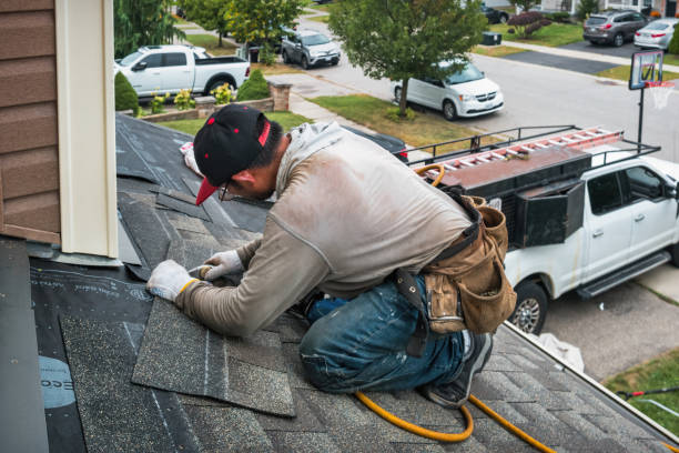 Professional Roofing technician working in Alplaus, NY